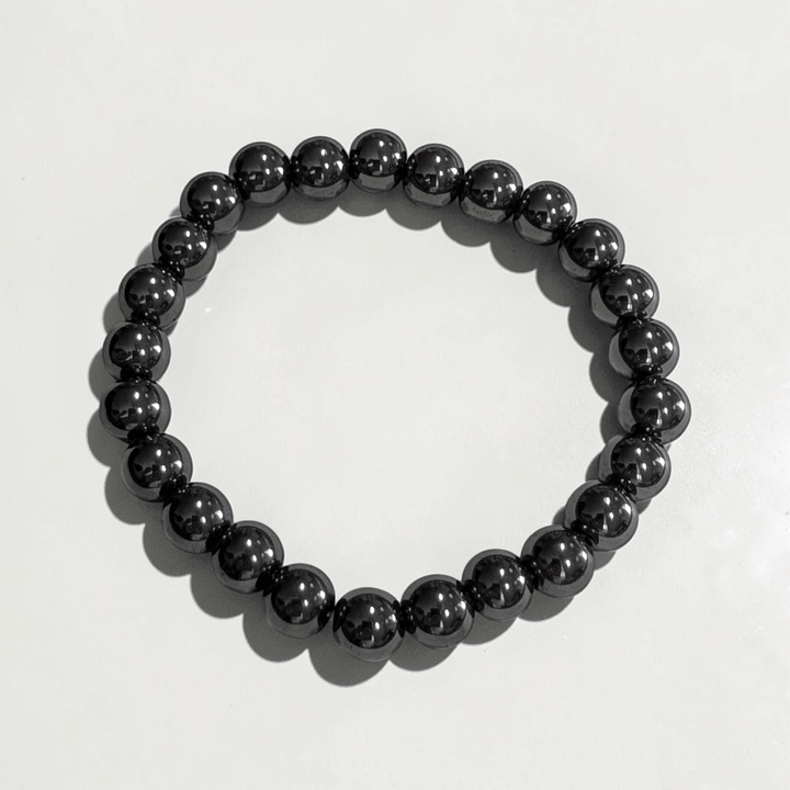 Hematite beaded bracelet for root chakra support available in-store or online at Zen Collection Metaphysical Store in Barrie 