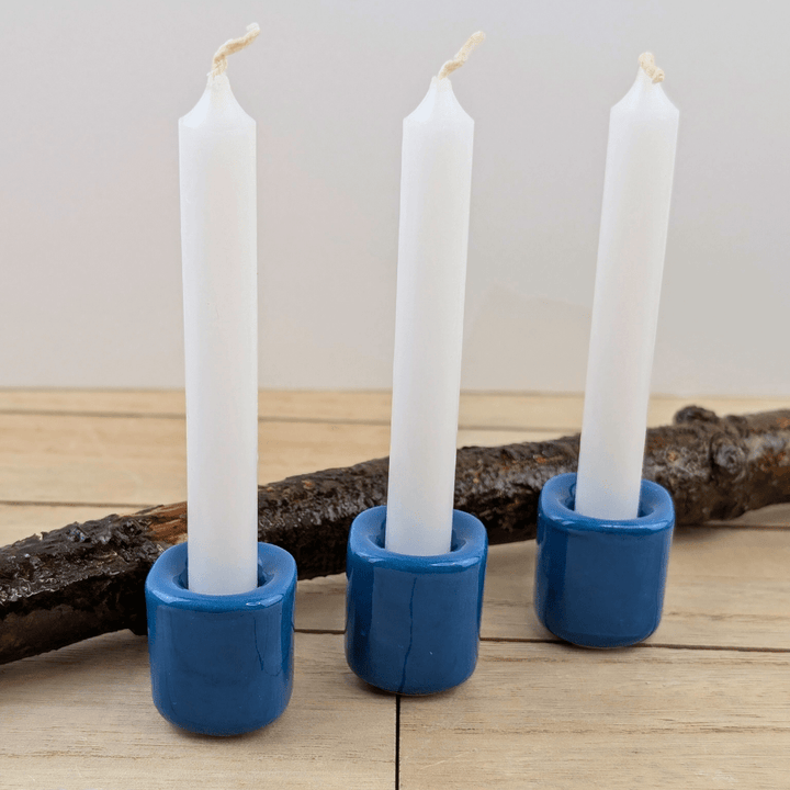 Mini indigo candle holder for spiritual practices