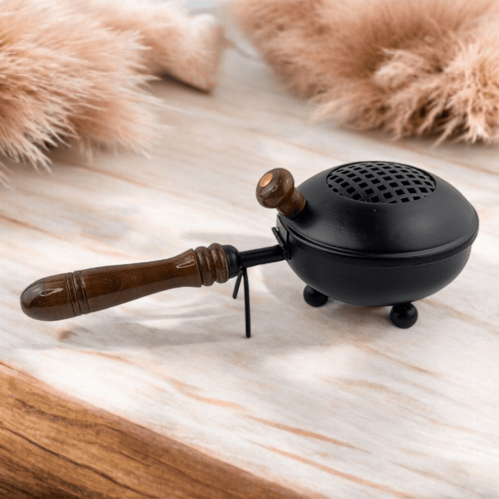 Metal incense burner for home cleansing