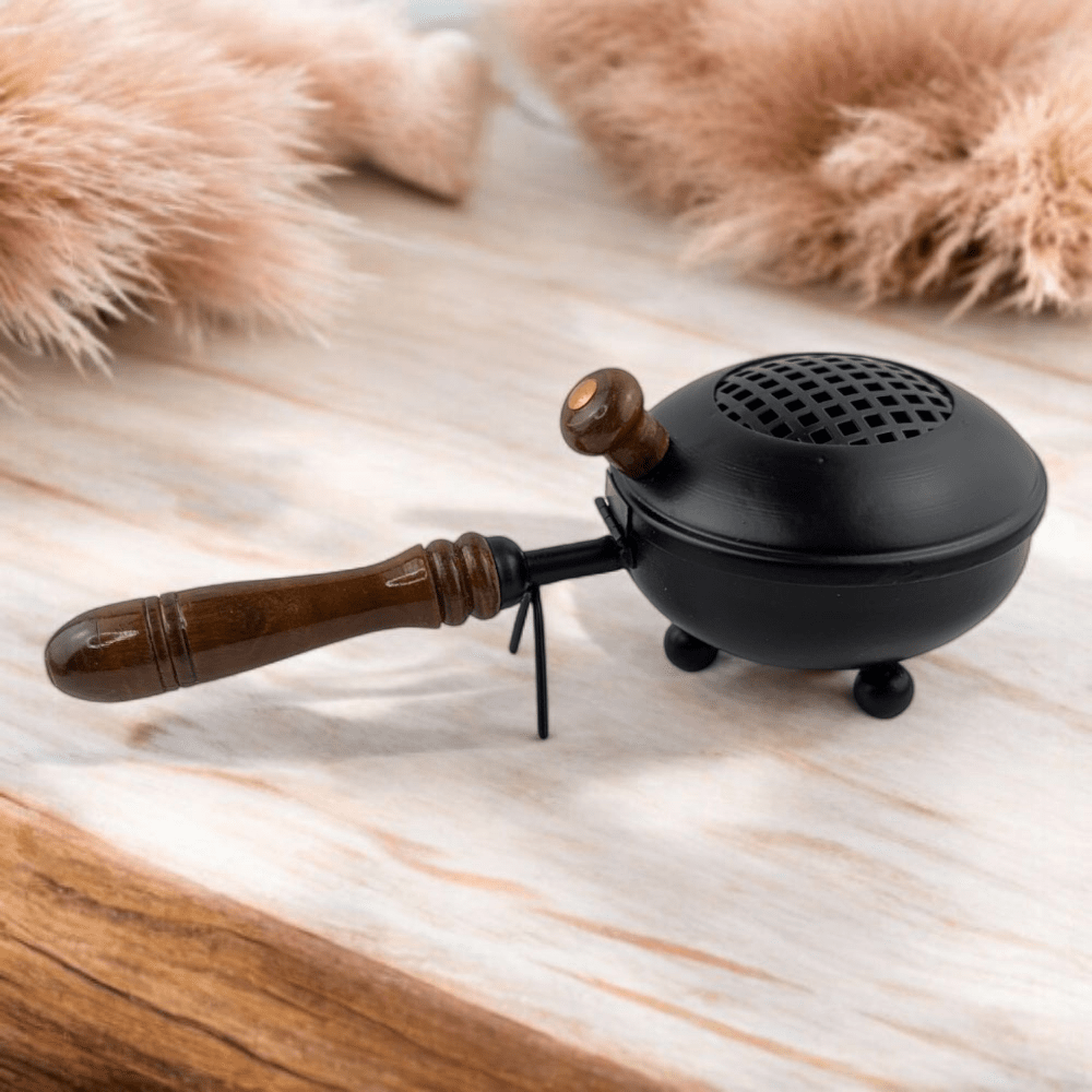 Metal incense burner for home cleansing