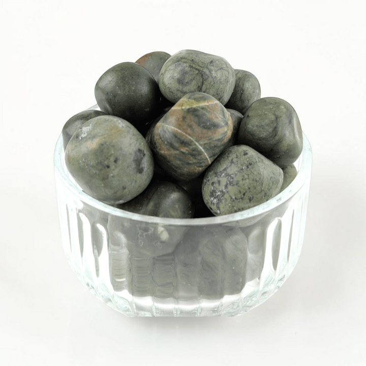 Dark Green Jade tumbles from Canadian crystal store