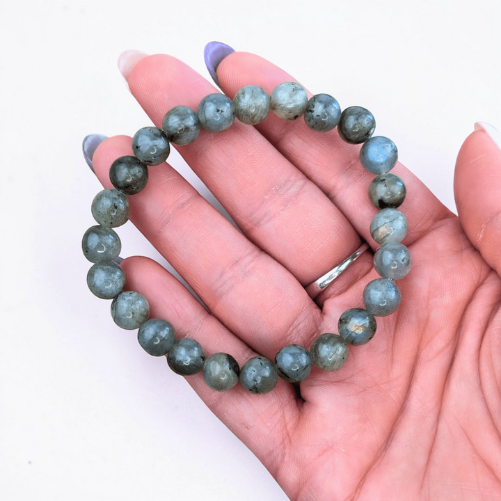 Labradorite bracelet for third eye chakra support. Available at Zen Collection Metaphysical Store. Shop in-store or online now
