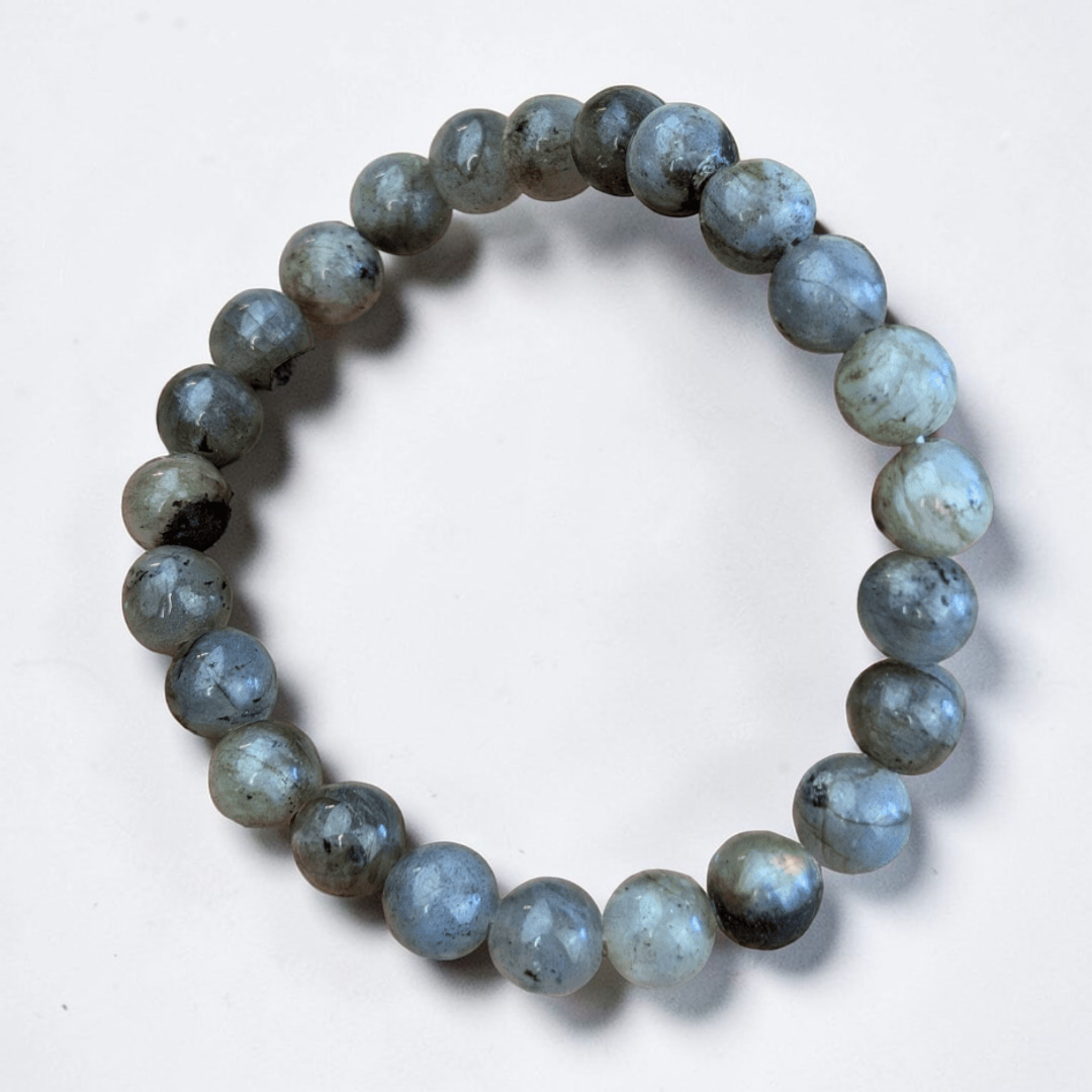 Labradorite bracelet for third eye chakra support. Available at Zen Collection Metaphysical Store. Shop in-store or online now