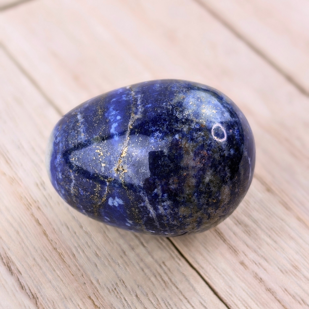 Genuine lapis lazuli yoni egg for energy and wellness work