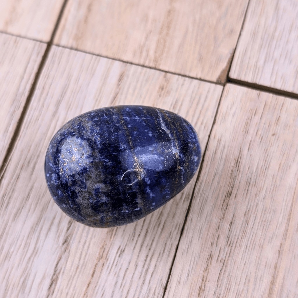 Lapis lazuli yoni egg for intuition and chakra balancing
