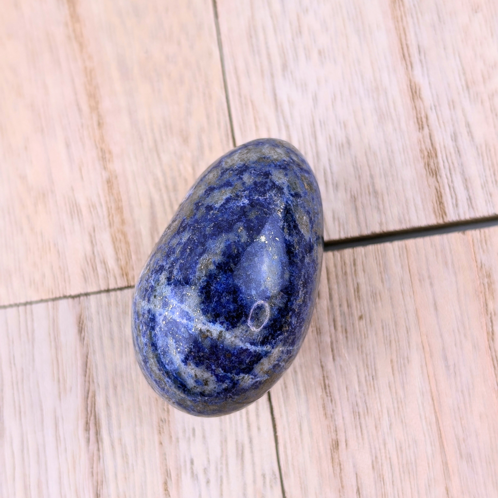 Natural lapis lazuli yoni egg for Third Eye Chakra activation