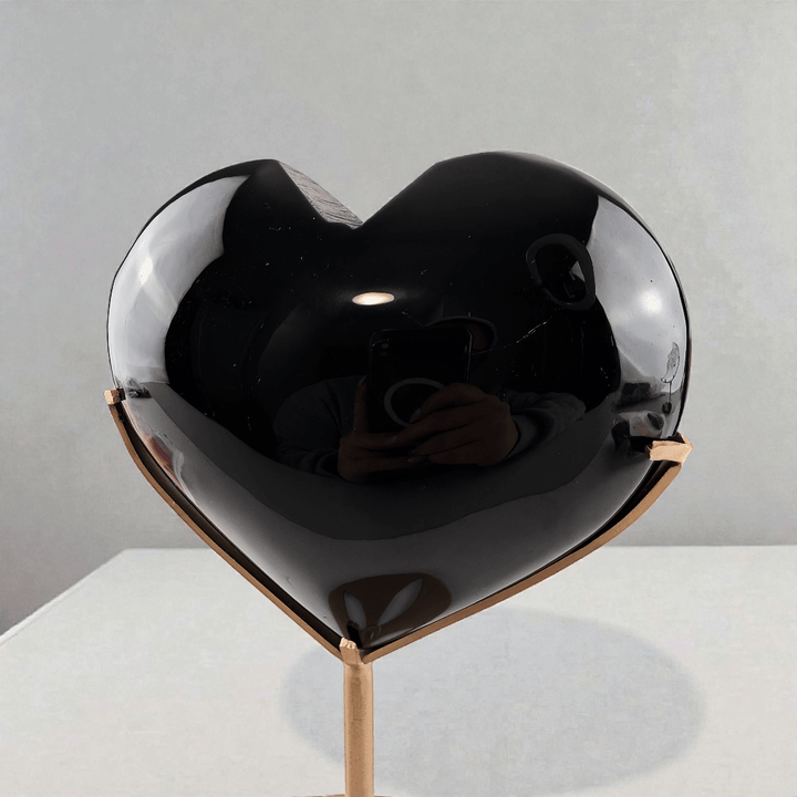 black obsidian crystal heart for root chakra protection. Shop now with Zen Collection Metaphysical Store Canada. Shop in-store or online now.
