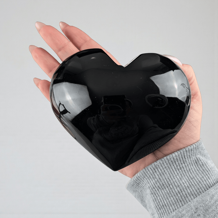 black obsidian crystal heart for root chakra protection. Shop now with Zen Collection Metaphysical Store Canada. Shop in-store or online now.