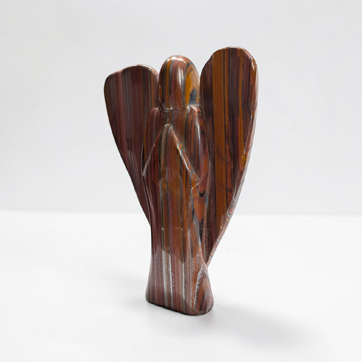 Large Tiger Iron Crystal Angel | Tiger Iron | Physical Burnout and Grounding Support | Shop in-store or online with Zen Collection Canadian Metaphysical Store Near Me