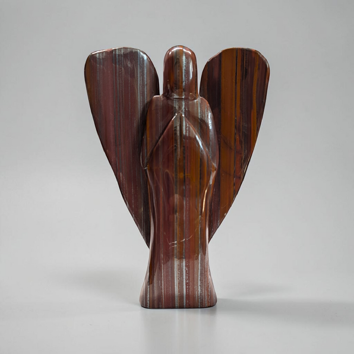 Large Tiger Iron Crystal Angel | Tiger Iron | Physical Burnout and Grounding Support | Shop in-store or online with Zen Collection Canadian Metaphysical Store Near Me
