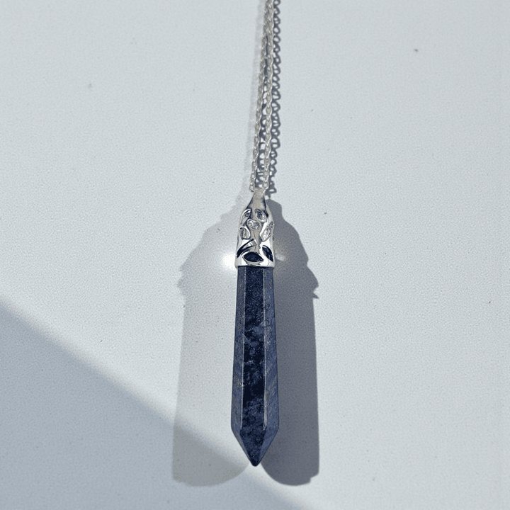 Lapis lazuli crystal necklace for intuition available at zen collection metaphysical store in Barrie