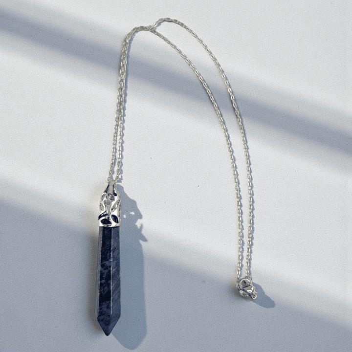 Lapis lazuli crystal necklace for intuition available at zen collection metaphysical store in Barrie