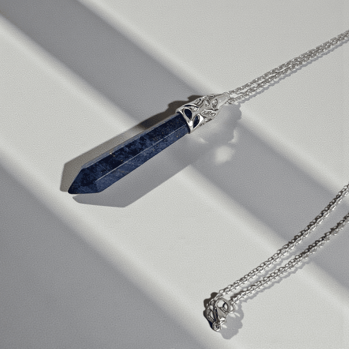 Lapis lazuli crystal necklace for intuition available at zen collection metaphysical store in Barrie