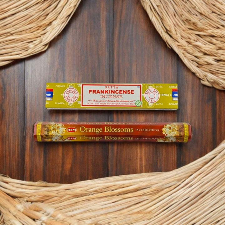 Leo Zodiac Incense Set – Frankincense &amp; Orange Blossom for Confidence &amp; Energy