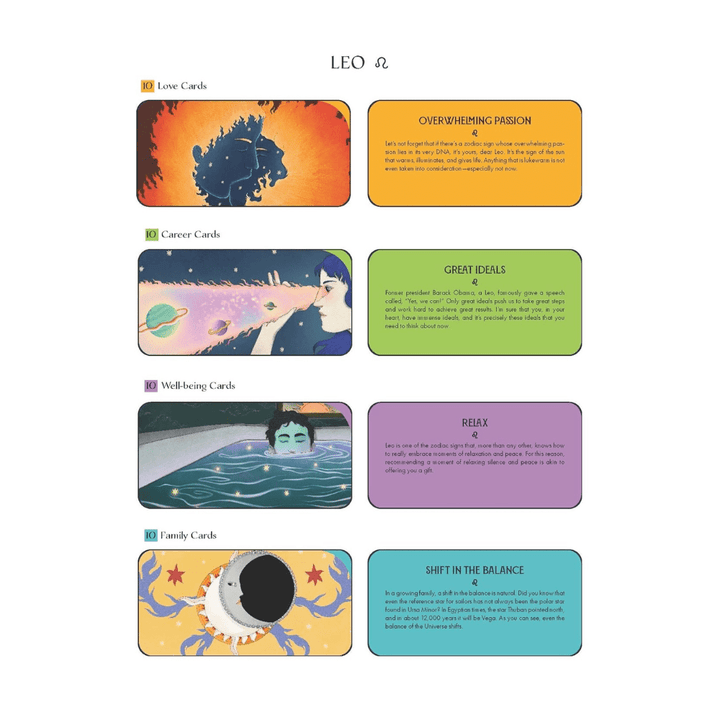 leo astrology mini deck in magnetic box