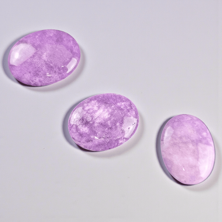 Polished lepidolite crystal palmstone for emotional regulation available at Zen Collection Metaphysical Store in Barrie Ontario Canada 