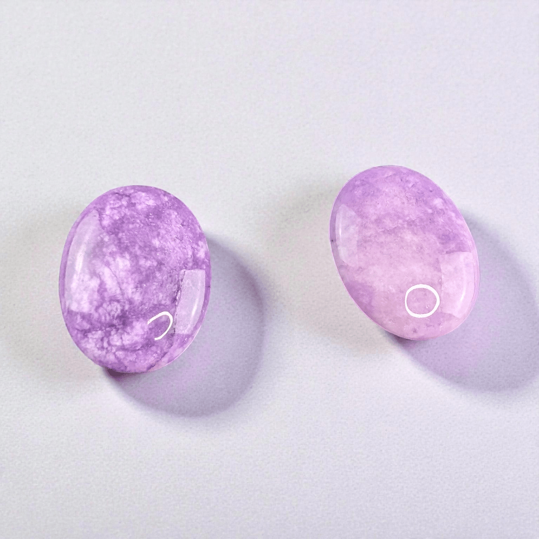 Polished lepidolite crystal palmstone for emotional regulation available at Zen Collection Metaphysical Store in Barrie Ontario Canada 