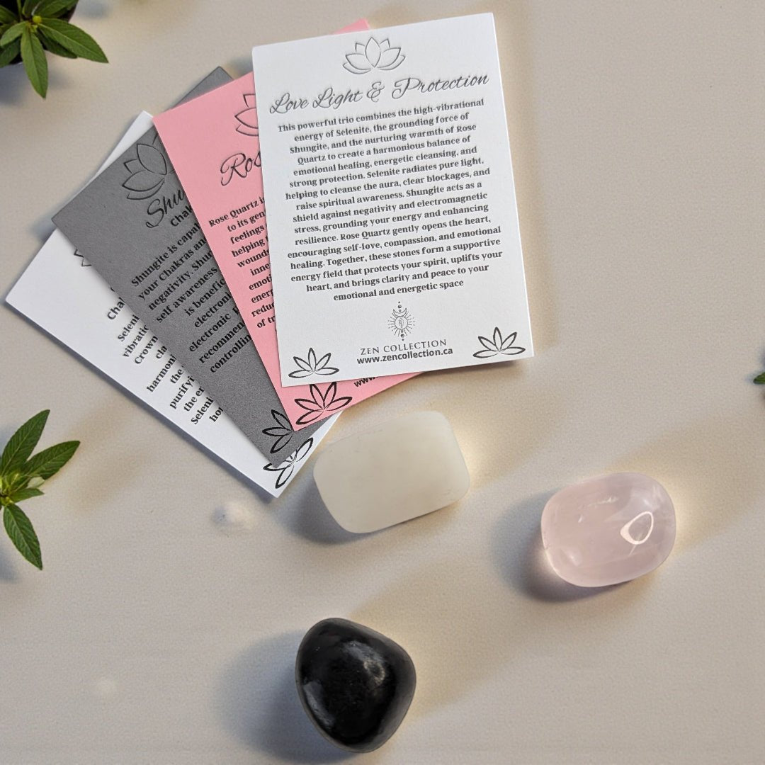 Love and protection crystals from Canadian crystal shop zen collection in barrie