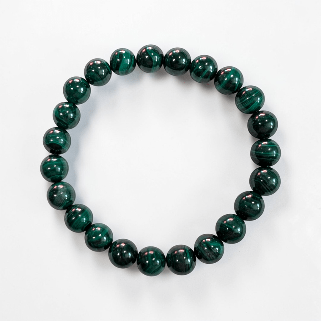 Heart Chakra Crystal Malachite bracelet for transformation and shadow work. Shop in-store or online now with Zen Collection Canadian Metaphysical Store