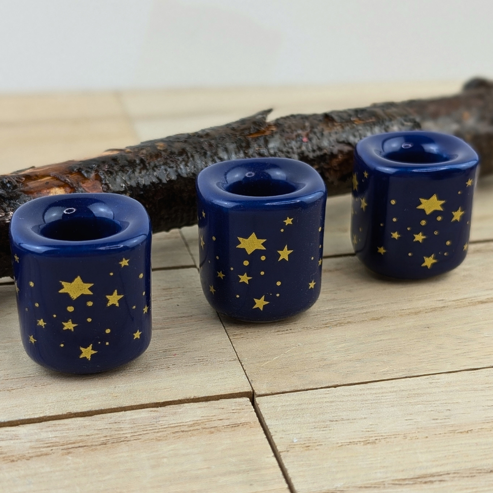 Midnight Star Chime Candle Holder for rituals and meditation