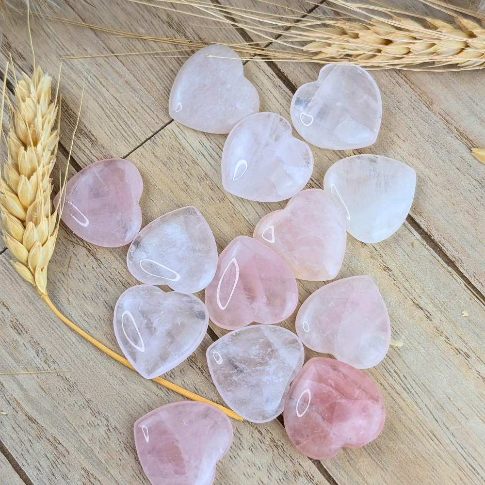 Zen Collection’s small rose quartz heart crystal for heart chakra alignment.