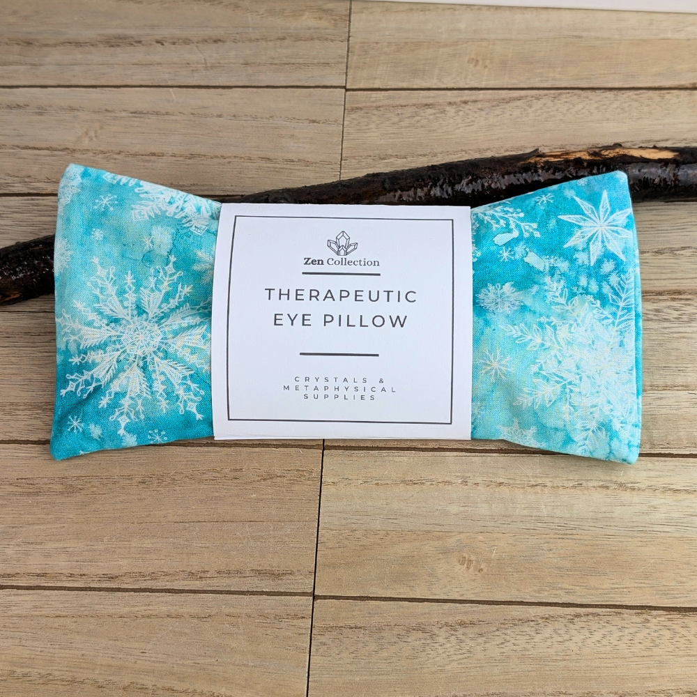 Minty Fresh Eye Pillow from Zen Collection metaphysical store with snowflake design