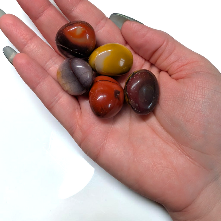 Mookaite Crystal Tumbles available in-store or online now with Zen Collection Canadian Metaphysical 
Store Near Me where you can find more crystals for the root chakra