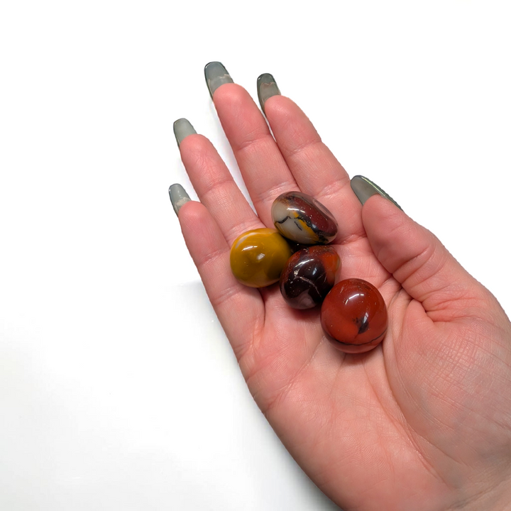 Mookaite Crystal Tumbles available in-store or online now with Zen Collection Canadian Metaphysical 
Store Near Me where you can find more crystals for the root chakra