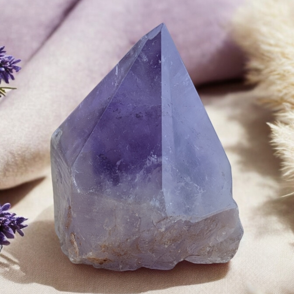 Amethyst pyramid crystal for energy work