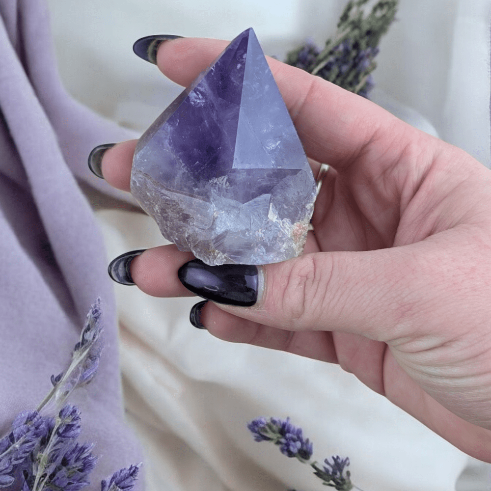 Natural Amethyst variety of quartz for healing