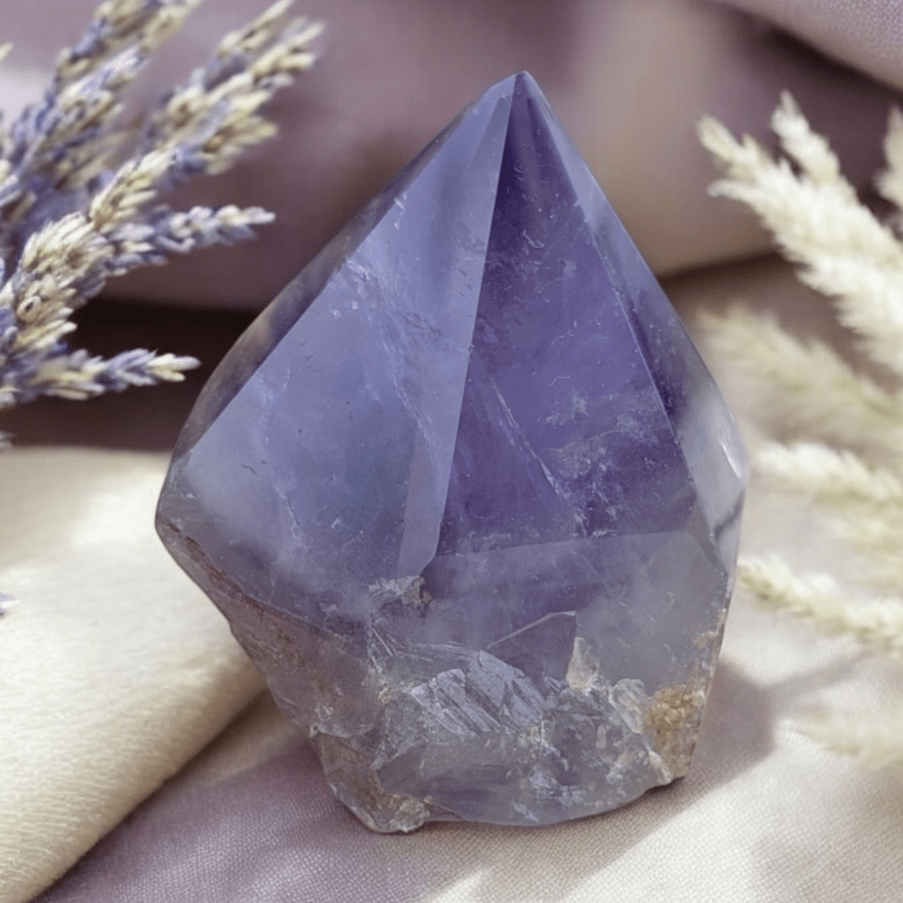 Imperfect tip Amethyst point for manifestation