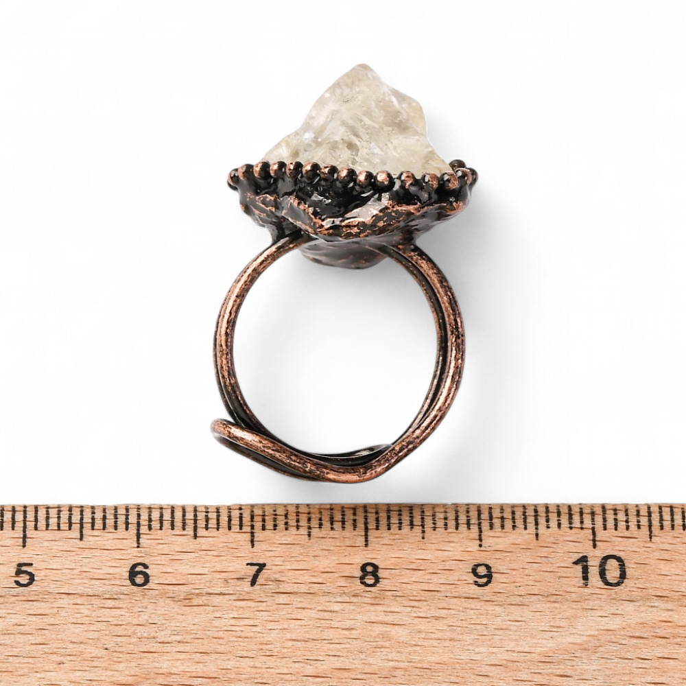 Natural Citrine oval stone cuff ring from Zen Collection Canada