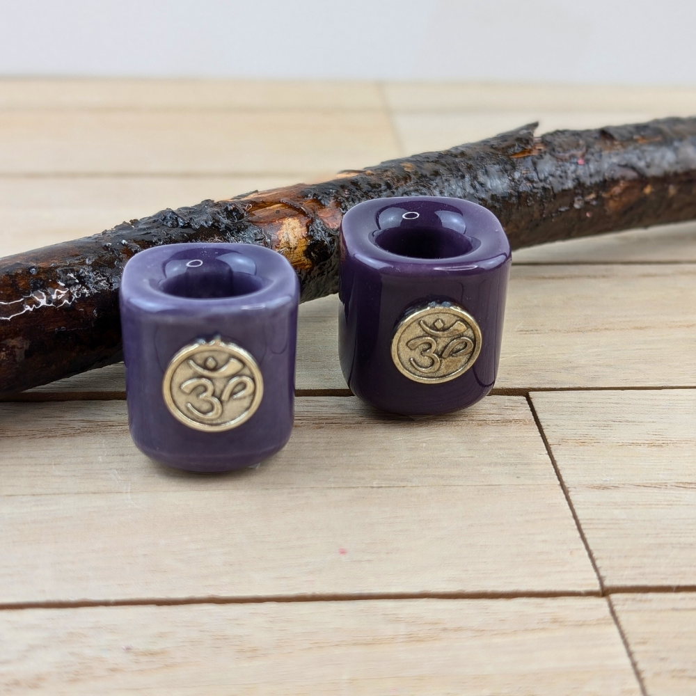 Purple Om Chime Candle Holder for rituals