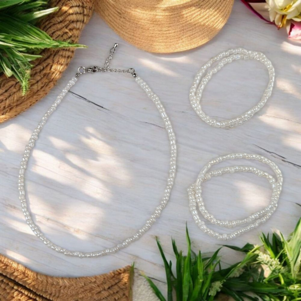 Minimalist choker and anklet set

