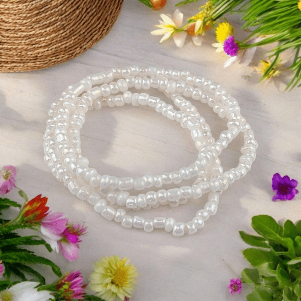 Neutral beaded jewelry for women