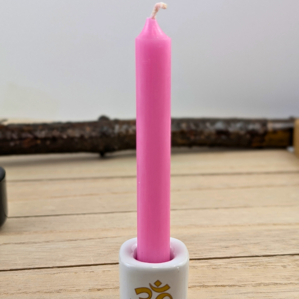 Pink spell candles for self-love and compassion