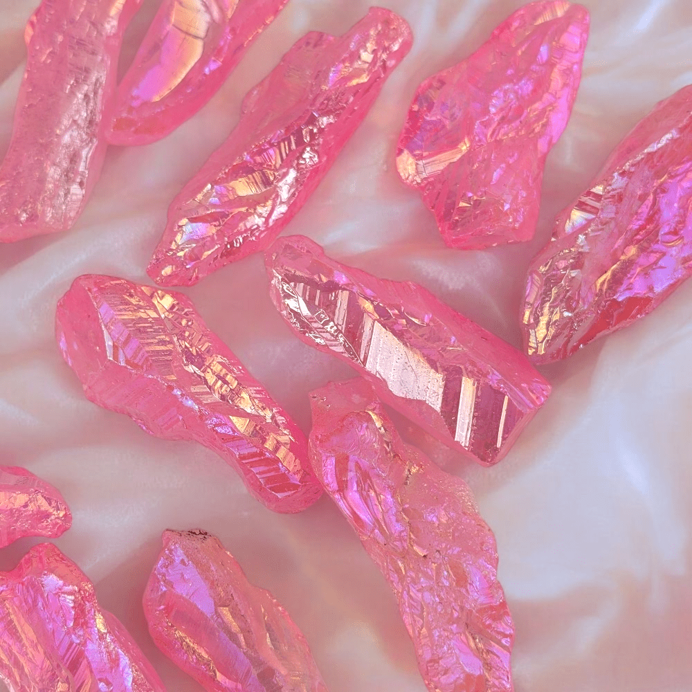 Pink Angel Aura Quartz Point