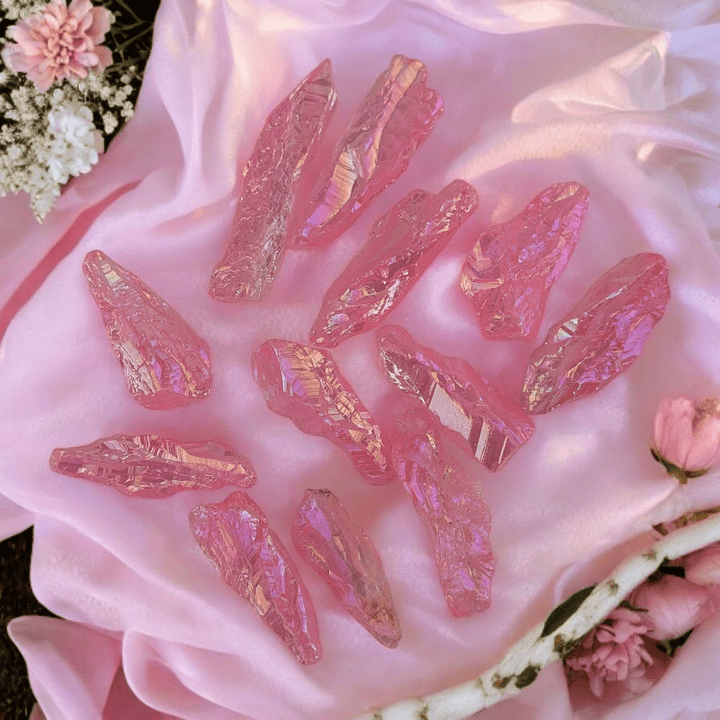 Soft pink aura quartz Canada