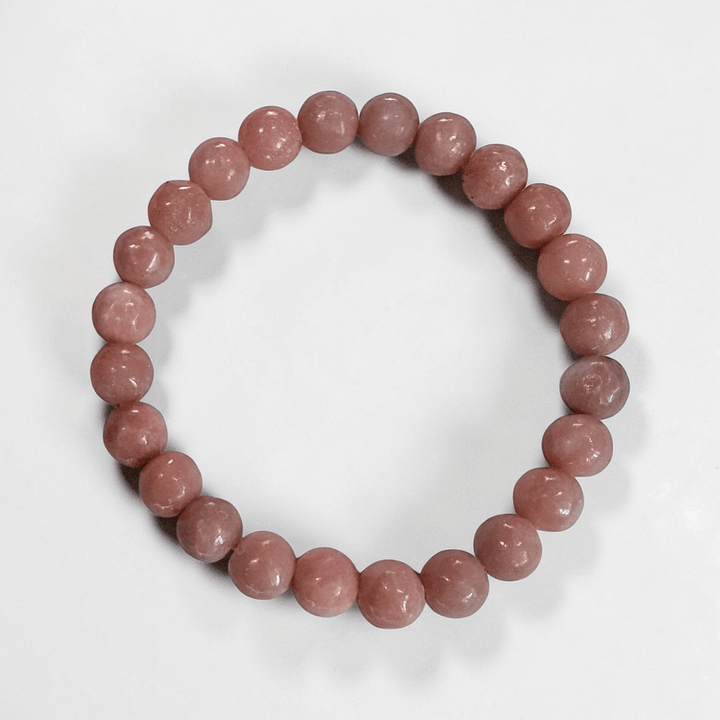 Pink opal stretch bracelet for inner peace and emotional comfort for the heart chakra. Available at Zen Collection Crystal Store in Barrie. Shop in-store or online now