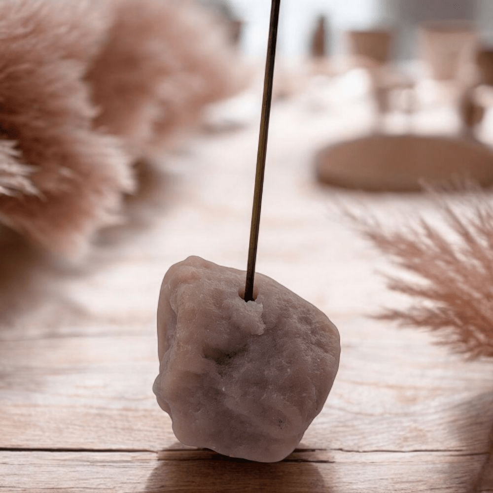 Pink Opal incense tool for anxiety relief