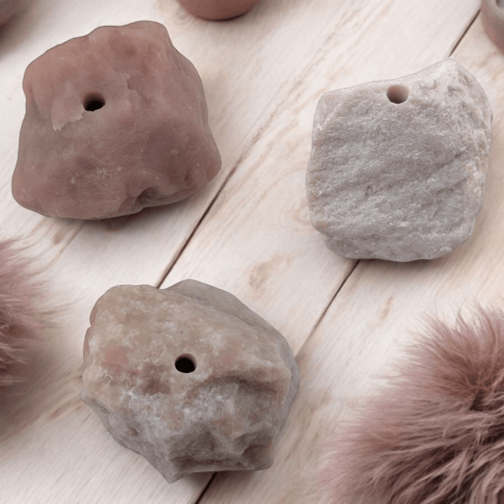 Pink Opal incense holder for heart chakra support