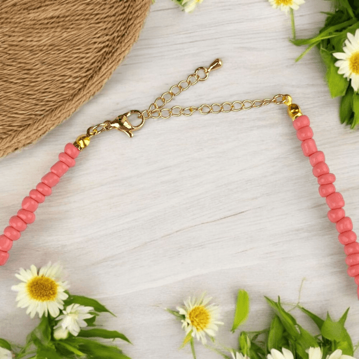 seed bead fashion jewelry pink