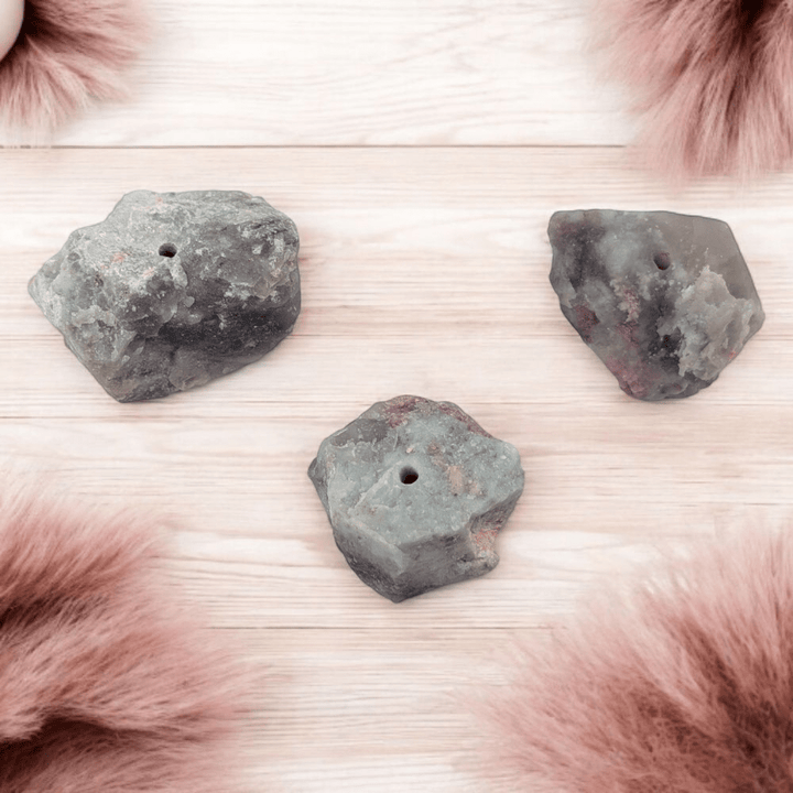 Raw Pink Tourmaline crystal incense tool