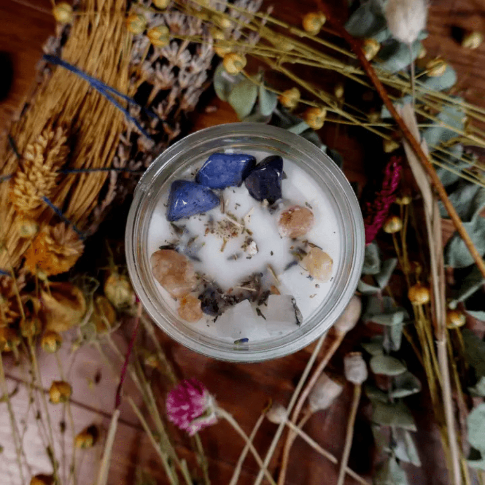 Pisces Candle promoting creativity, grounding, and renewal