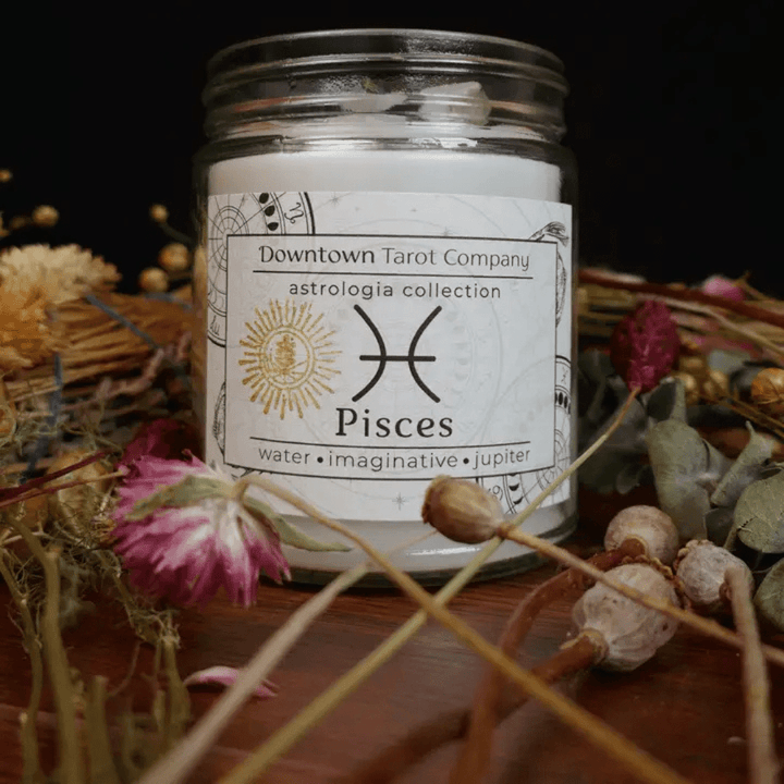 Eco-friendly zodiac candle for intuition and emotional balance