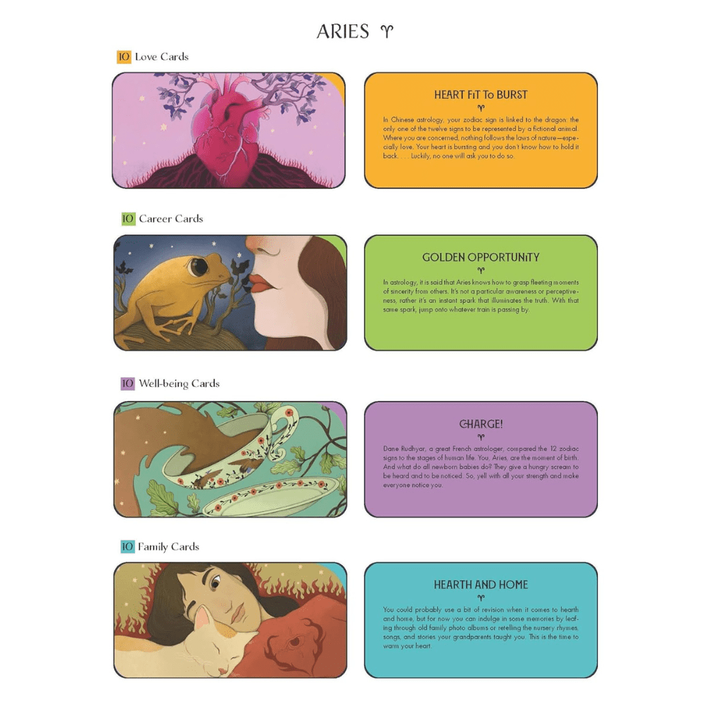40-card zodiac affirmation deck aries