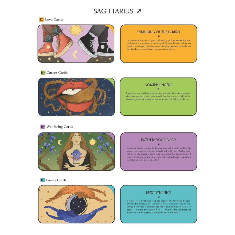 40-card sagittarius oracle set
