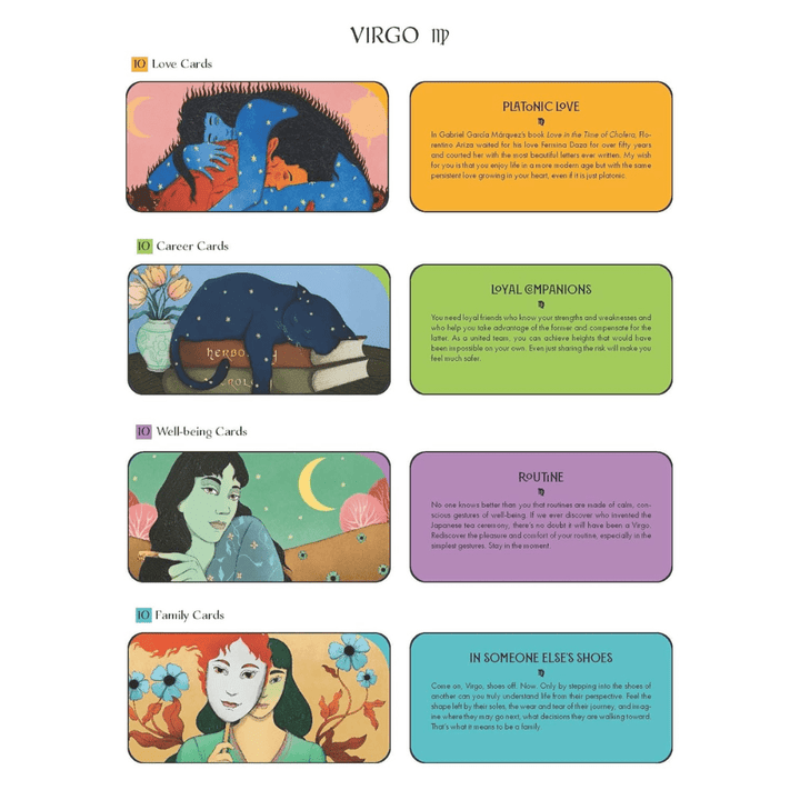 astrology cards for virgo zodiac sign
