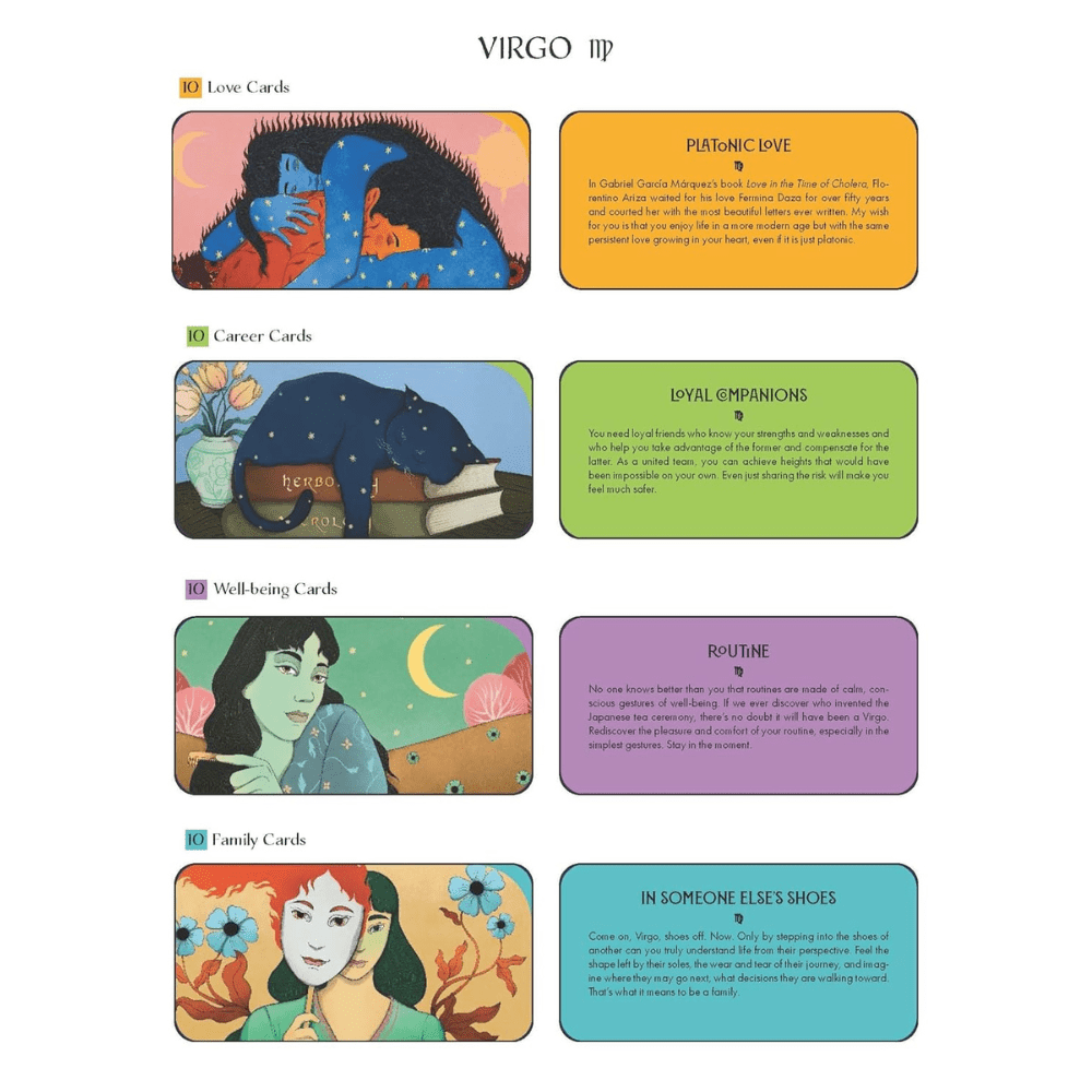 astrology cards for virgo zodiac sign
