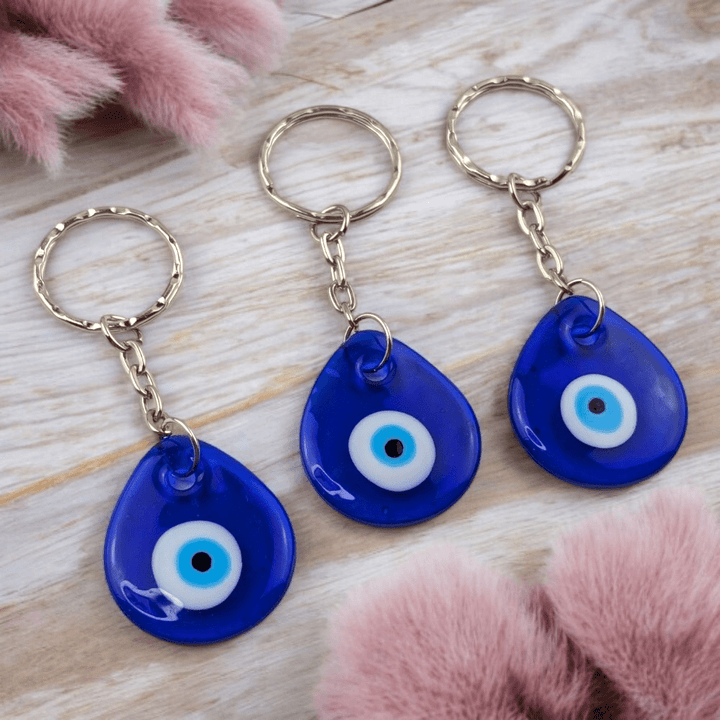 Rain drop evil eye keychain from Zen Collection

